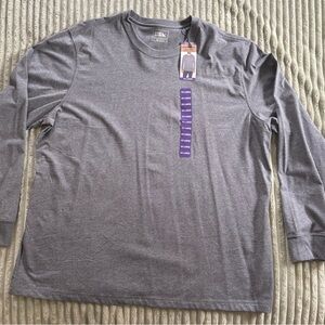 NWT Gildan Charcoal Long Sleeve Men's Tee casual